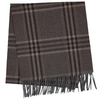 Checked Cashmere Scarf - Hazelnut