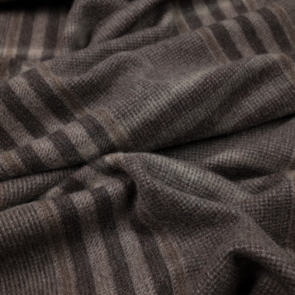 Checked Cashmere Scarf - Hazelnut