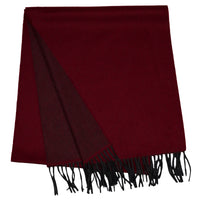 Double-Face Zibellino Cashmere Scarf - Cherry / Burgundy