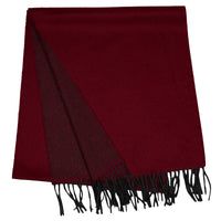 Double-Face Zibellino Cashmere Scarf - Cherry / Burgundy
