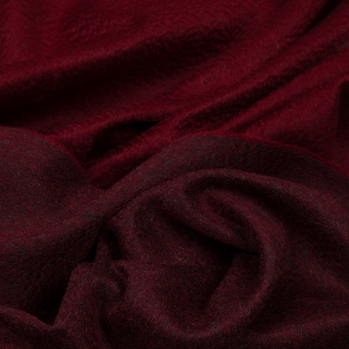 Double-Face Zibellino Cashmere Scarf - Cherry / Burgundy