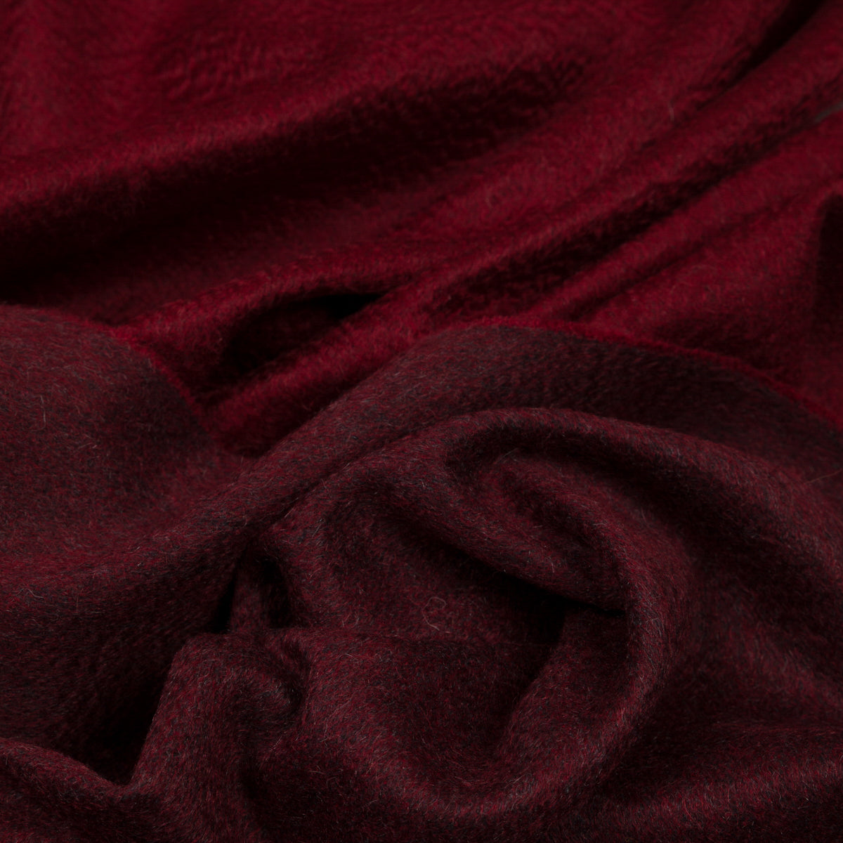 Double-Face Zibellino Cashmere Scarf - Cherry / Burgundy