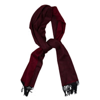 Double-Face Zibellino Cashmere Scarf - Cherry / Burgundy