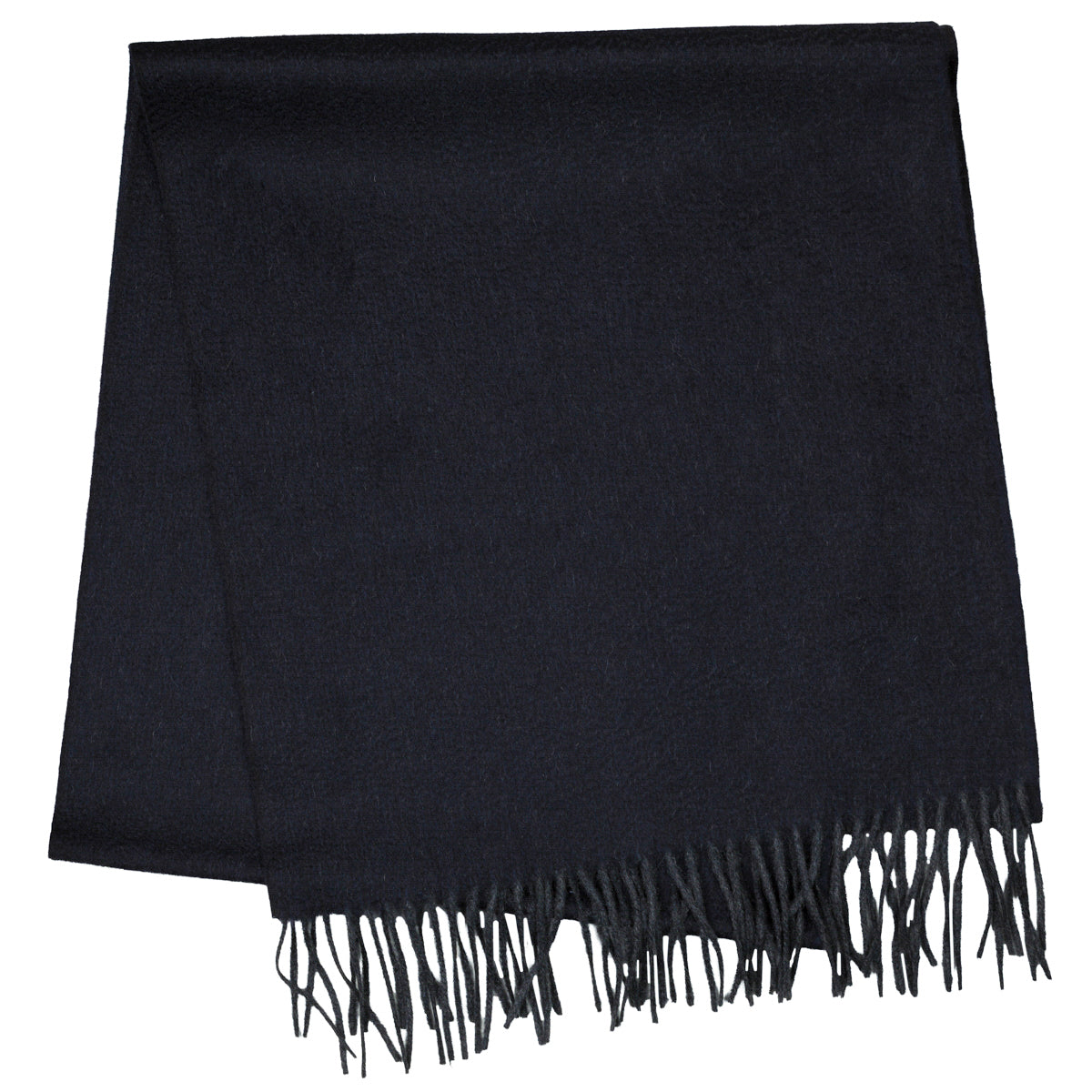 Double-Face Zibellino Cashmere Scarf - Navy / Grey