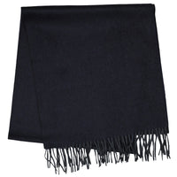 Double-Face Zibellino Cashmere Scarf - Navy / Grey