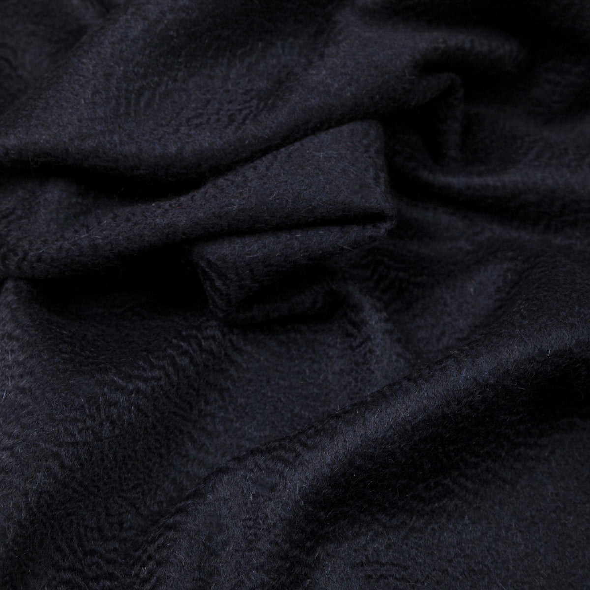 Double-Face Zibellino Cashmere Scarf - Navy / Grey