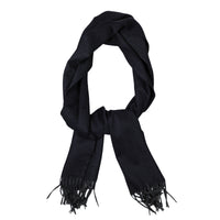 Double-Face Zibellino Cashmere Scarf - Navy / Grey