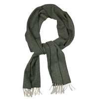 Cashmere Herringbone Scarf - Dark Olive