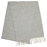 Cashmere Herringbone Scarf - Light Grey