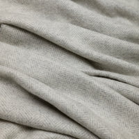 Cashmere Herringbone Scarf - Light Grey