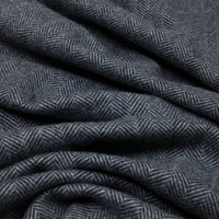 Cashmere Herringbone Scarf - Navy