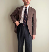 Striped Grossa Grenadine Silk Tie - Navy / Burgundy / Army / Cream