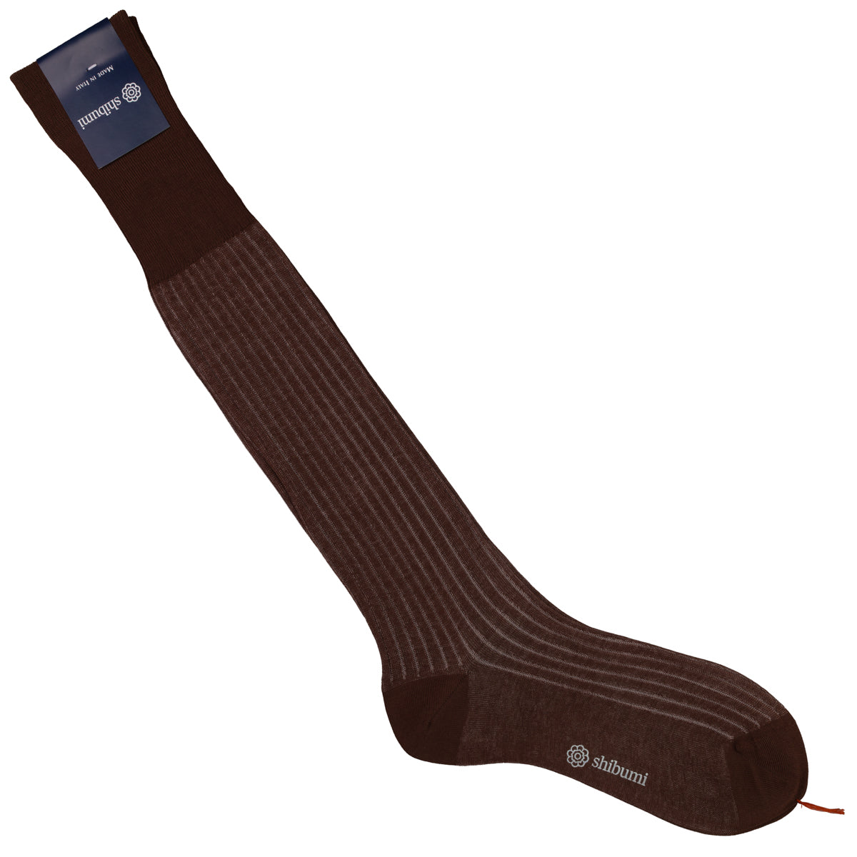 Knee Socks - Shadow Stripes - Beech / Beige - Pure Cotton