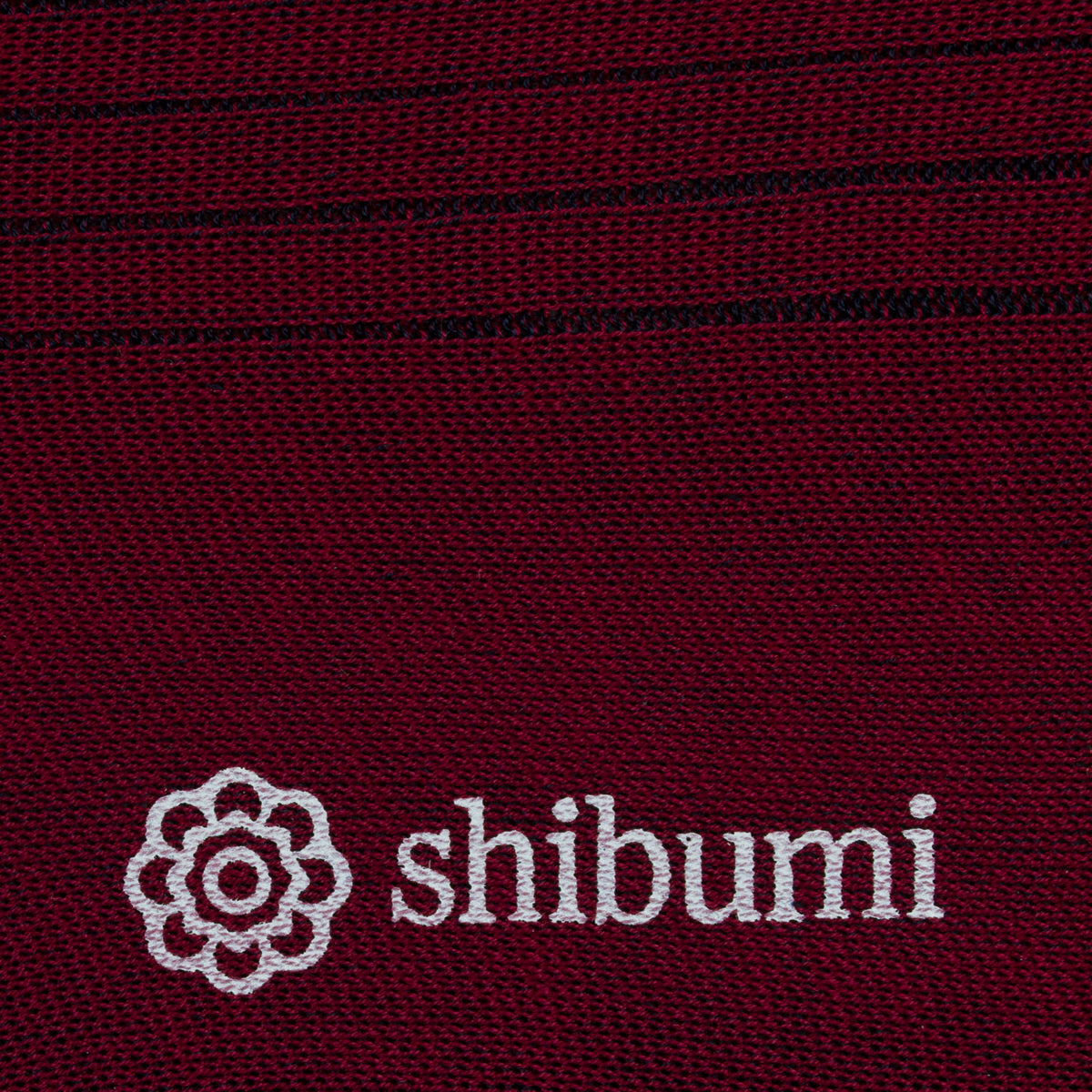 Knee Socks - Shadow Stripes - Burgundy - Wool