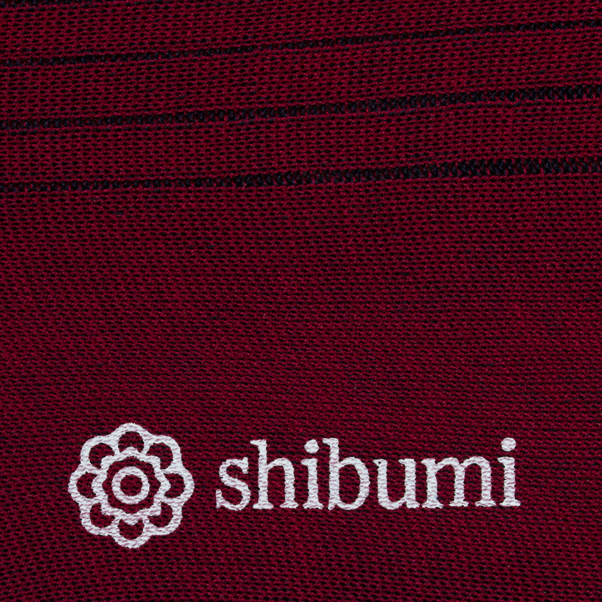Knee Socks - Shadow Stripes - Burgundy / Navy - Pure Cotton