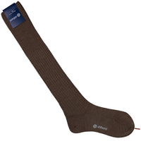 Knee Socks - Ribbed - Mud - Wool