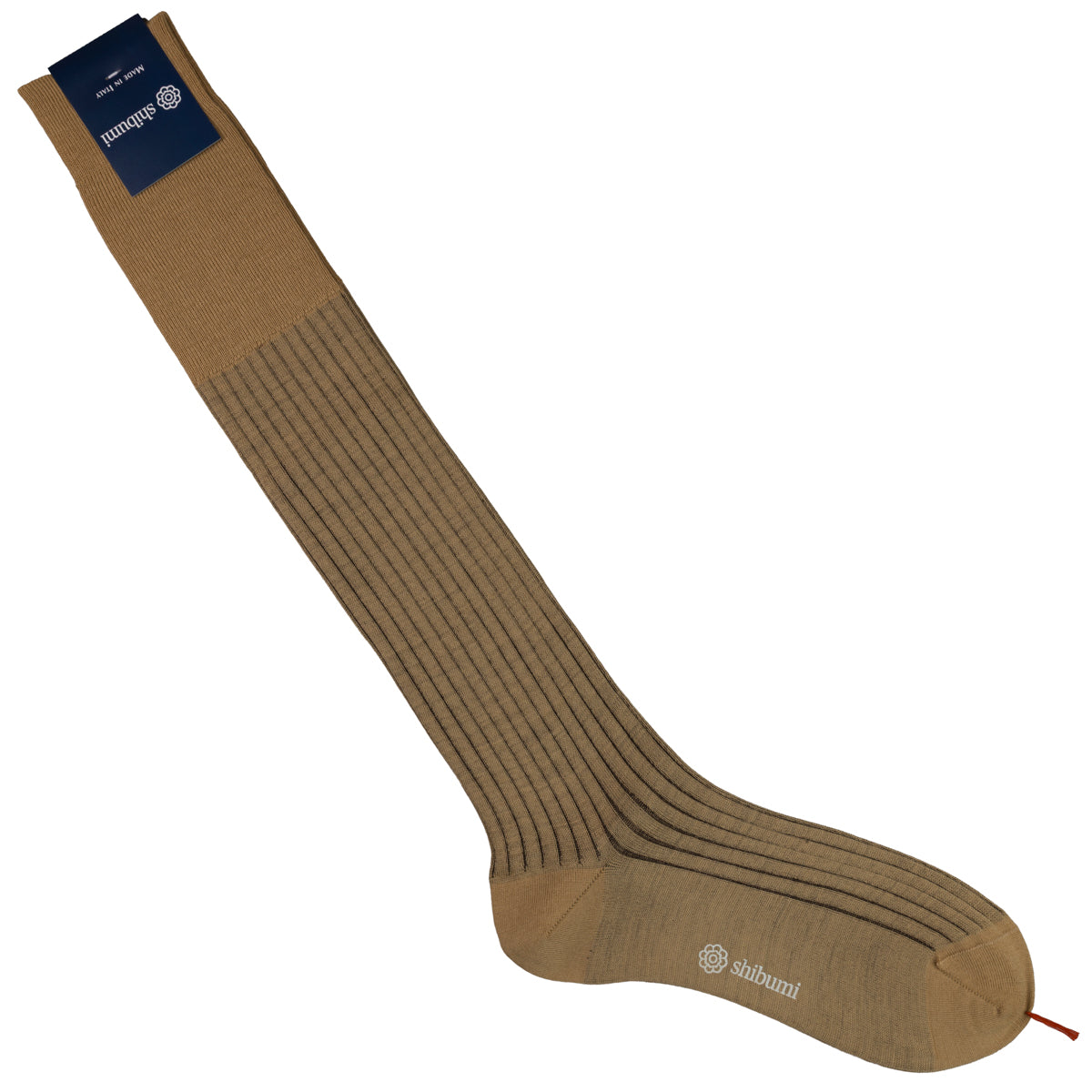 Knee Socks - Shadow Stripes - Beige - Wool