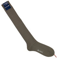 Knee Socks - Ribbed - Mud - Thick Wool