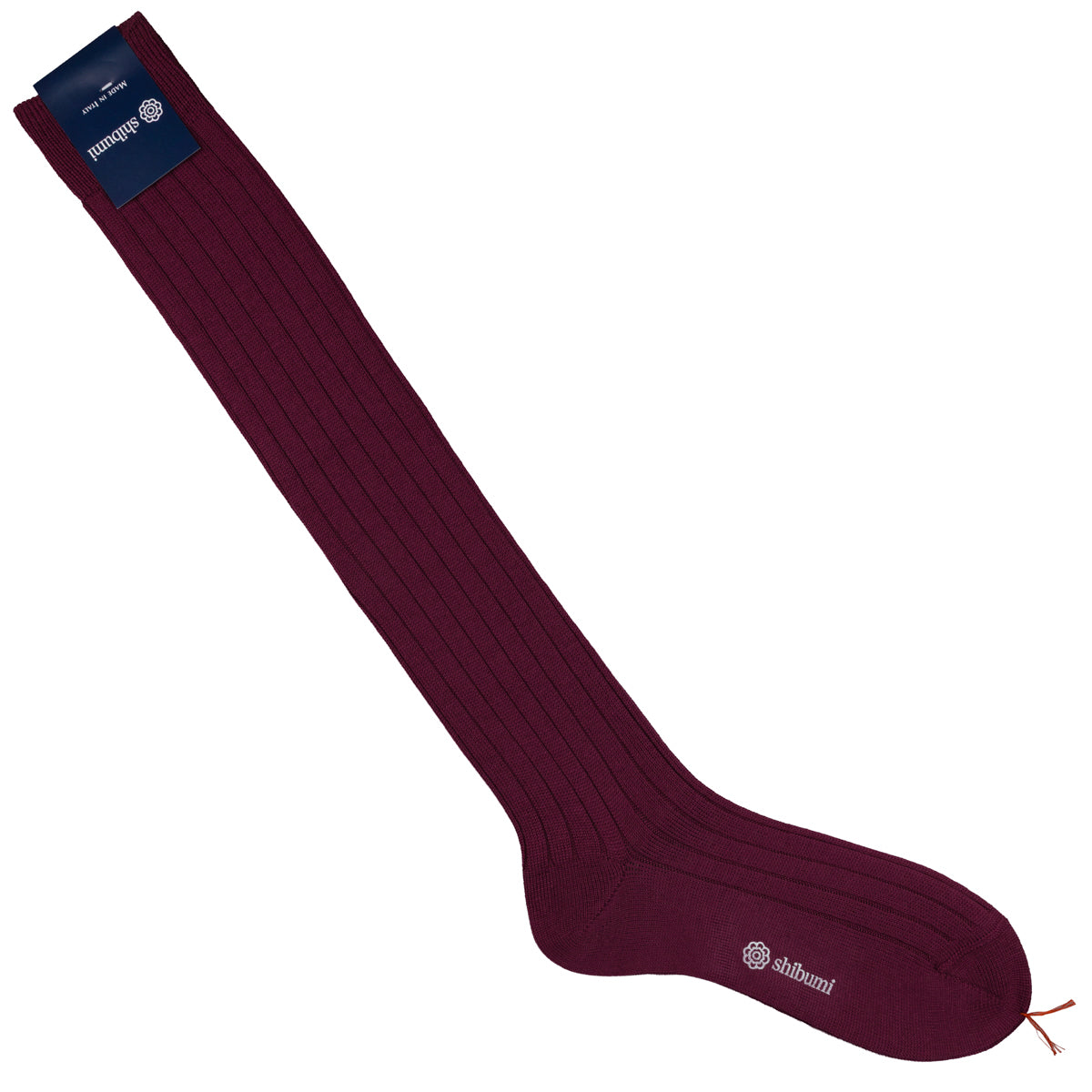 Knee Socks - Ribbed - Berry - Thick Wool