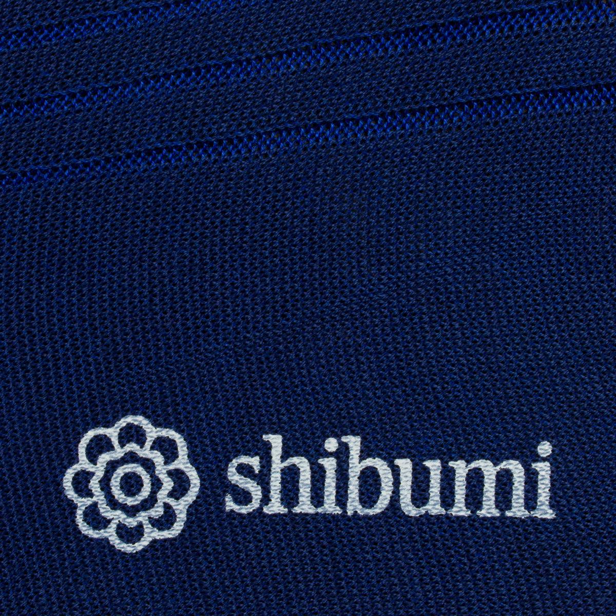 Knee Socks - Shadow Stripes - Light Navy - Pure Cotton