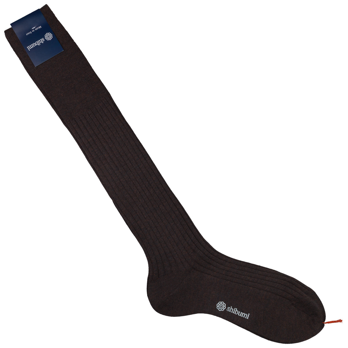 Knee Socks - Ribbed - Chocolate - Cashmere / Silk