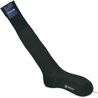 Knee Socks - Shadow Stripes - Forest / Grey - Pure Cotton