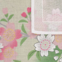 Floral Motif Cotton Handkerchief - Pink