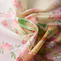 Floral Motif Cotton Handkerchief - Pink