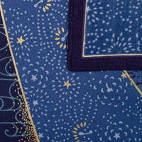 Kyoto Motif Cotton Handkerchief - Navy