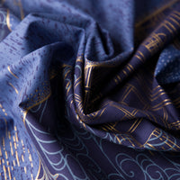 Kyoto Motif Cotton Handkerchief - Navy