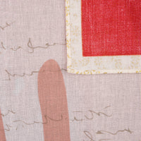 Ukiyo-e Motif Cotton Handkerchief - Red