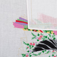 Ukiyo-e Motif Cotton Handkerchief - White