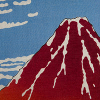 Fuji Motif Cotton Handkerchief - Red