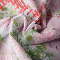 Floral Motif Cotton Handkerchief - Pink