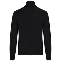Merino Wool Knitted Turtleneck - Black