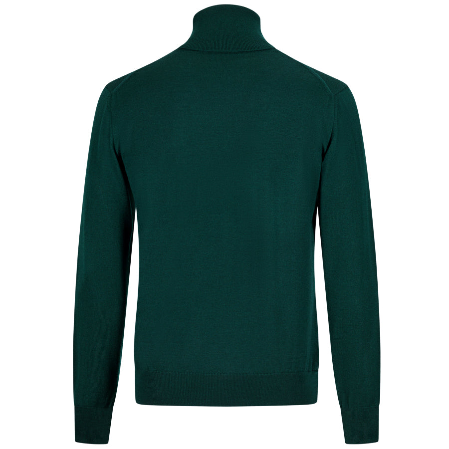 Merino Wool Knitted Turtleneck - Forest
