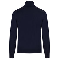 Merino Wool Knitted Turtleneck - Navy
