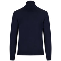 Merino Wool Knitted Turtleneck - Navy