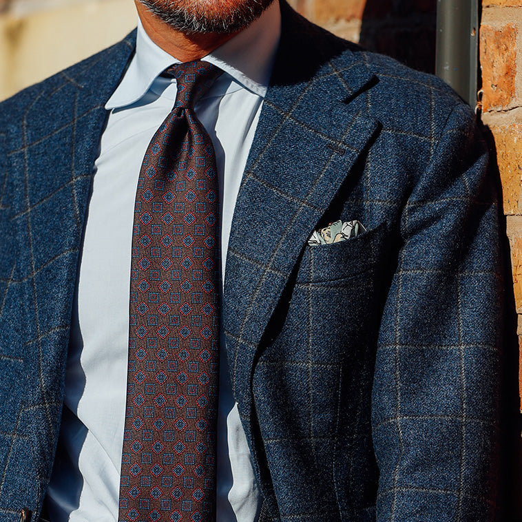 Renaissance Wool / Silk Pocket Square - Pistachio - 40x40cm