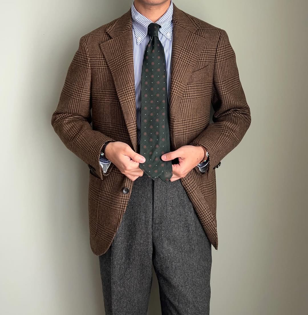 Floral Fina Grenadine Silk Tie - Forest - Hand-Rolled