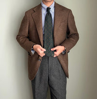 Floral Fina Grenadine Silk Tie - Forest - Hand-Rolled