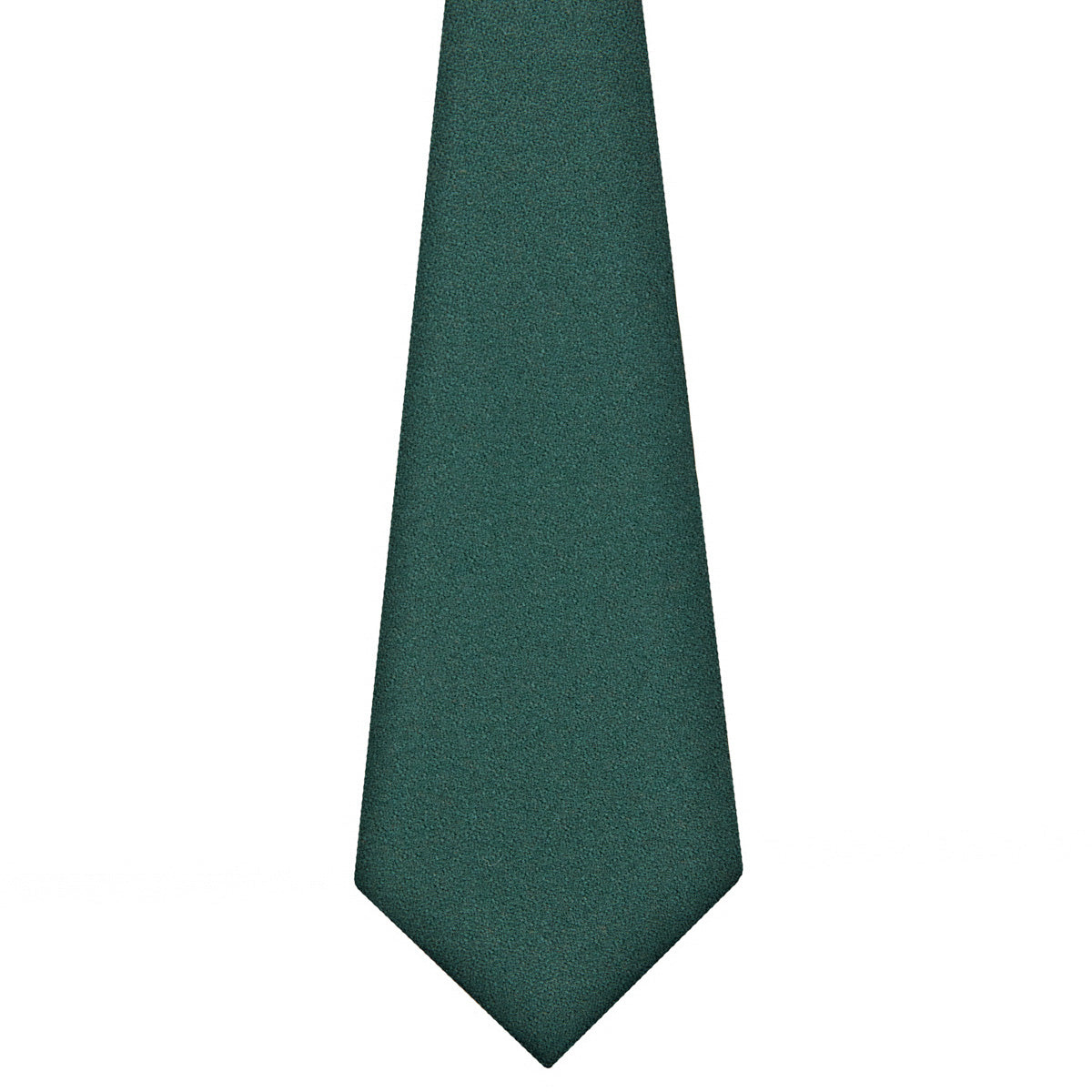 Plain Wool Crepe Bespoke Tie - Forest Green
