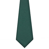 Plain Wool Crepe Bespoke Tie - Forest Green