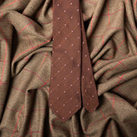Dotted Grenadine / Garza Fina Bespoke Tie - Brown / Pink