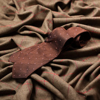 Dotted Grenadine / Garza Fina Bespoke Tie - Brown / Pink
