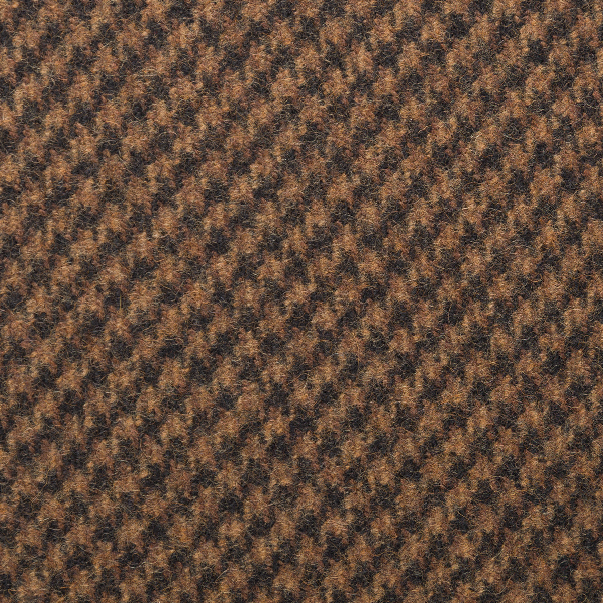 Houndstooth Bespoke Wool Tie - Brown