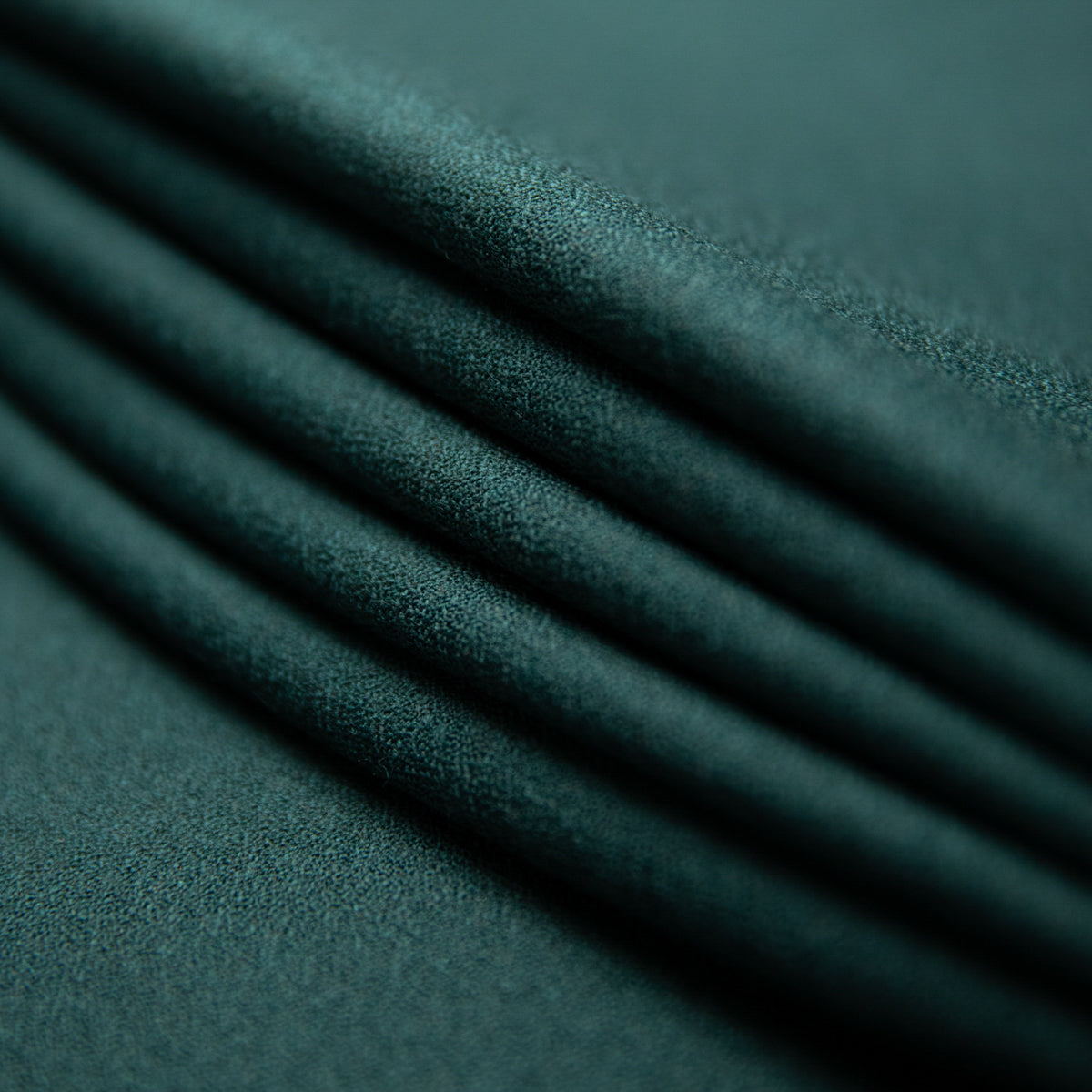 Plain Wool Crepe Bespoke Tie - Forest Green
