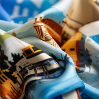 Venezia Travel Poster Silk Pocket Square - 40x40cm