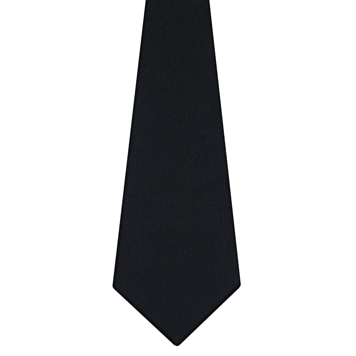 Plain Wool Crepe Bespoke Tie - Black