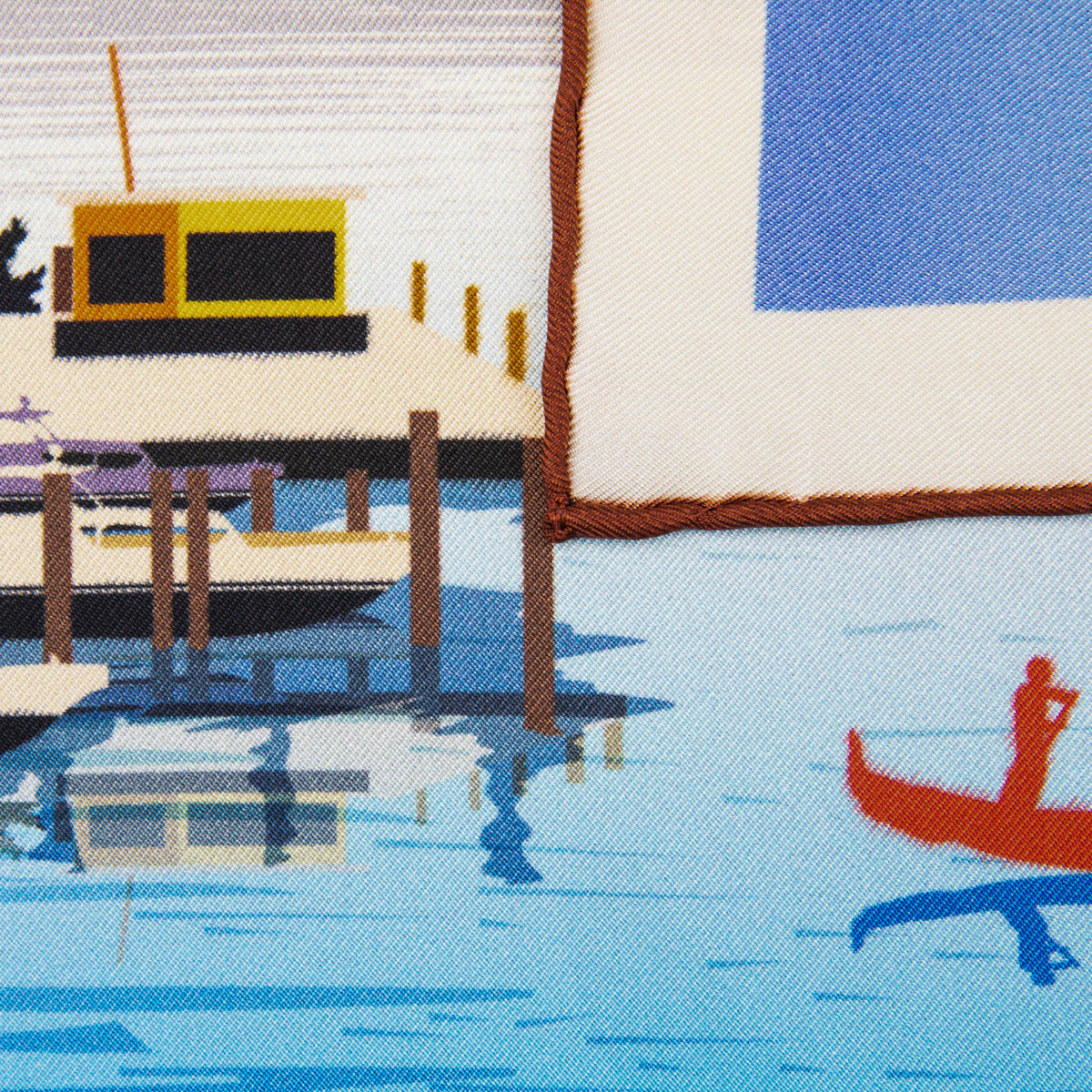 Venezia Travel Poster Silk Pocket Square - 40x40cm